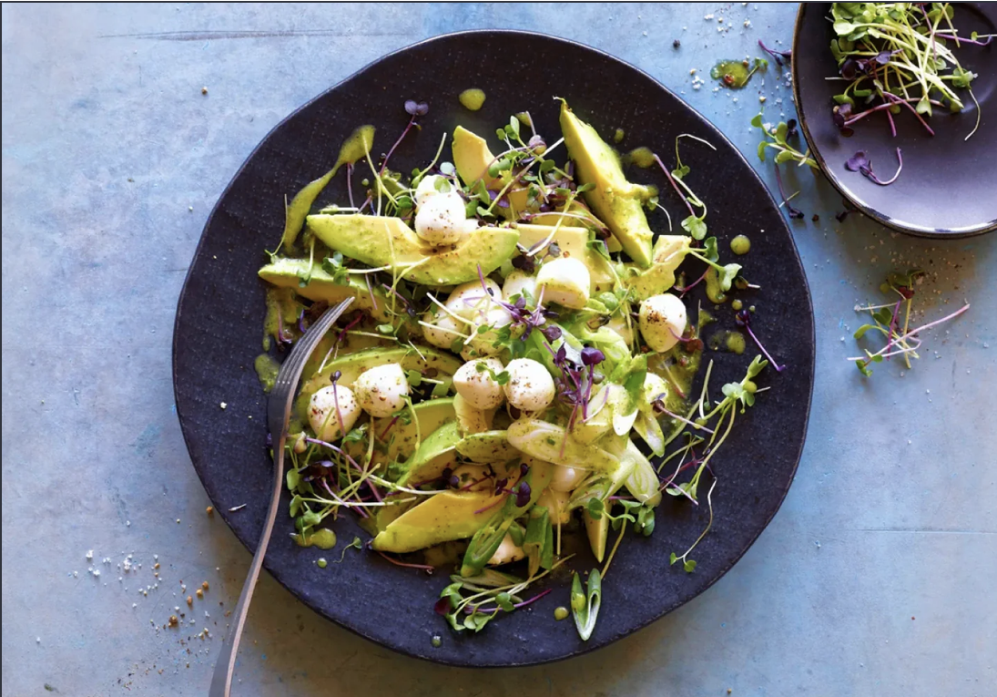 Tacos de poulet rôti, courge, pousses de coriandre et mimolette